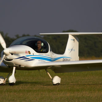 Pilot of the ultralight Faeta 321
