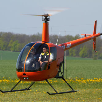 Helicopter pilot of the Robinson R22